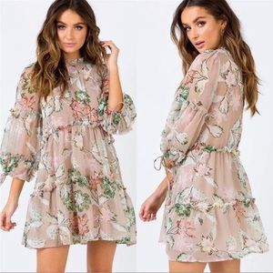 Princess Polly Eden Bloom Mini Dress Blush